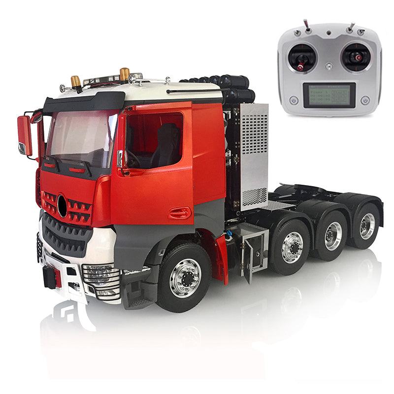 LESU 1/14 8*8 RC 3 Speed Metal Chassis Highline Tractor Truck DIY RC Cabin W/ Light Sound ESC Radio Controller Motor Servo