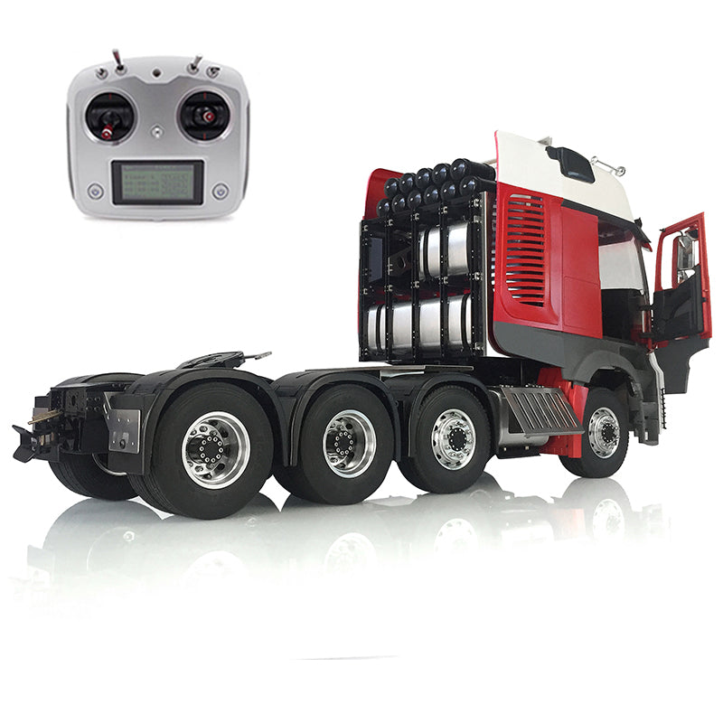 LESU 1/14 8*8 3 Speed Metal Chassis RC Highline Tractor Truck Model W/ Light Sound DIY RC Cabin Equipment Rack Transmitter