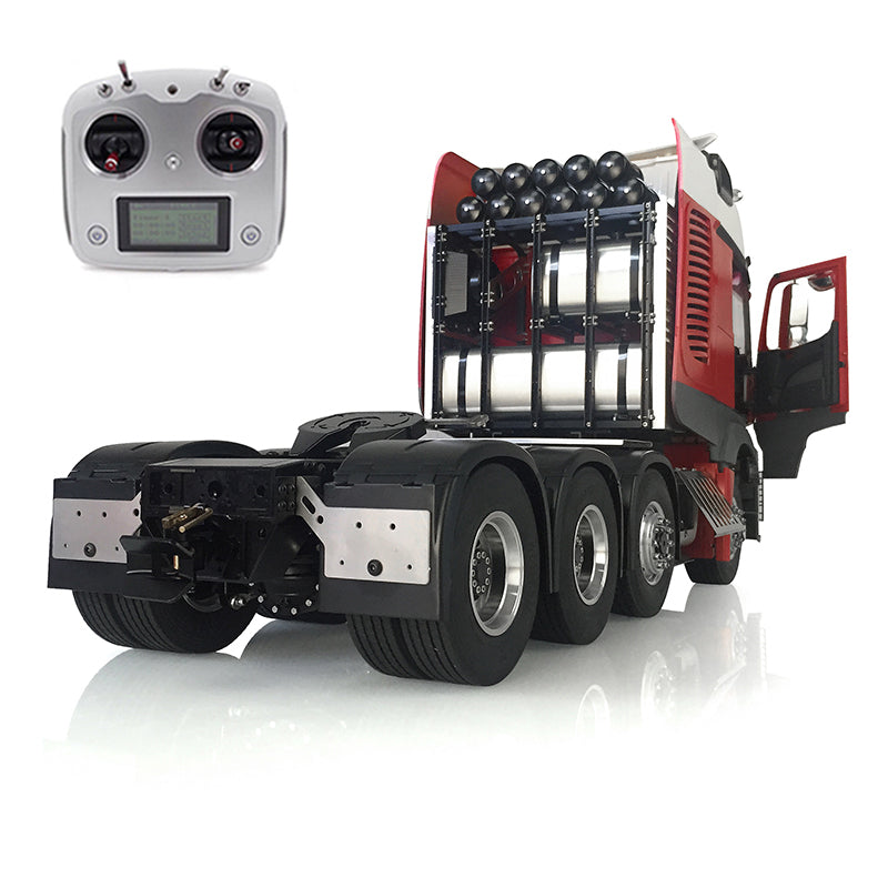 LESU 1/14 8*8 3 Speed Metal Chassis RC Highline Tractor Truck Model W/ Light Sound DIY RC Cabin Equipment Rack Transmitter