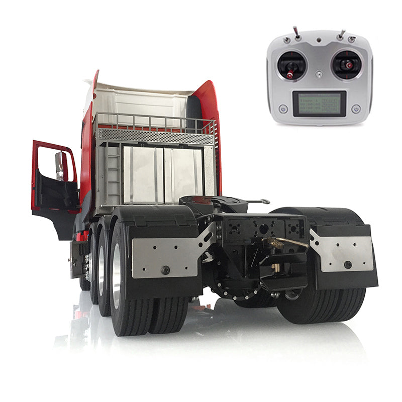 LESU 1/14 8*8 3 Speed Metal Chassis RC Highline Tractor Truck Model W/ Light Sound DIY RC Cabin Equipment Rack Transmitter