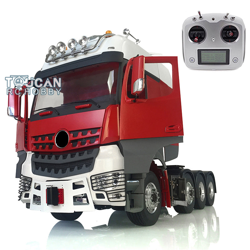 LESU 1/14 8*8 Unassembled Painted Tractor Truck RC Metal Chassis W/ Servo Motor 3Speed Gearbox Equipment Rack Air Conditioner