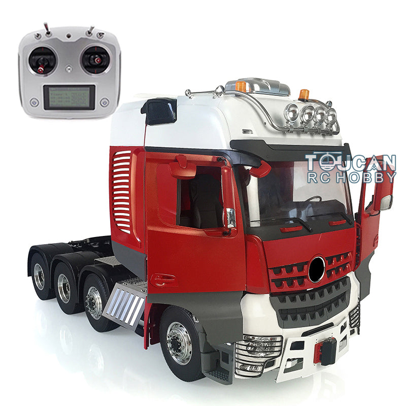 LESU 1/14 8*8 Unassembled Painted Tractor Truck RC Metal Chassis W/ Servo Motor 3Speed Gearbox Equipment Rack Air Conditioner