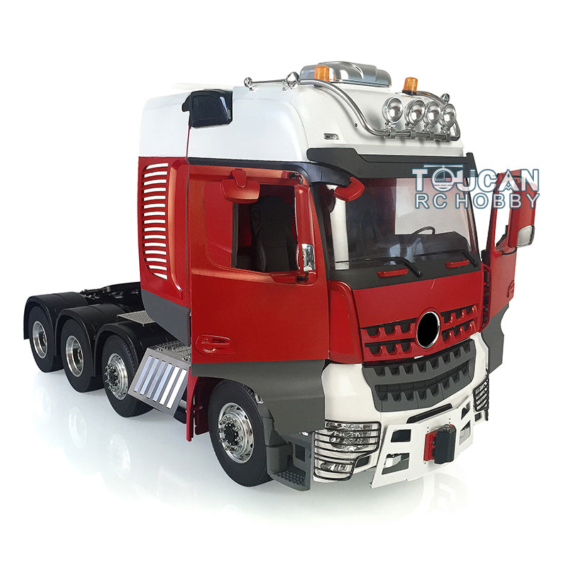 LESU 1/14 8*8 Unassembled Painted Tractor Truck RC Metal Chassis W/ Servo Motor 3Speed Gearbox Equipment Rack Air Conditioner