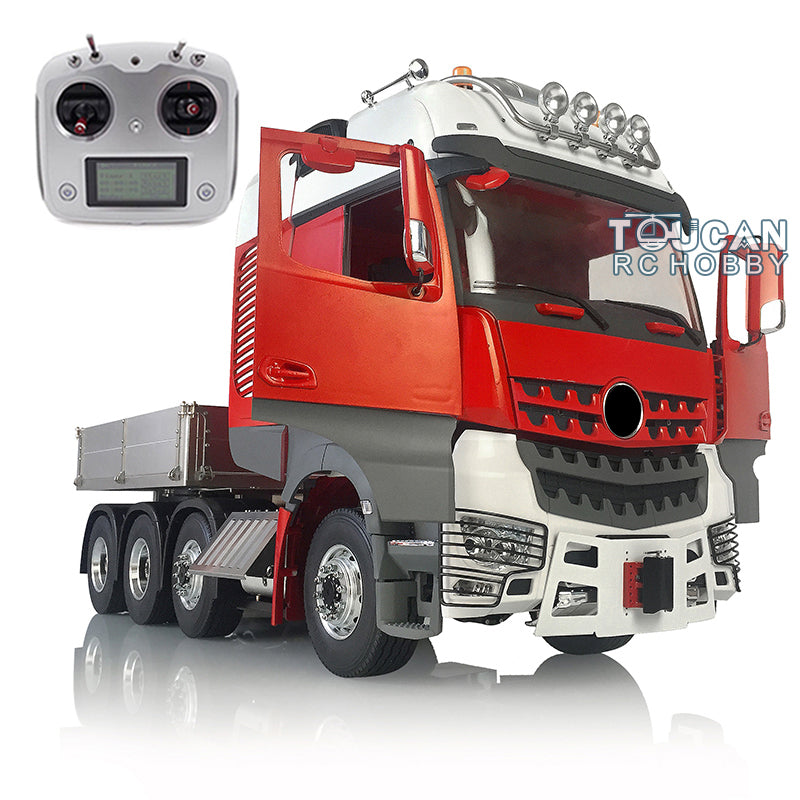 LESU 8*8 1/14 Metal Chassis RC Model Unassembled Painted Tractor Truck Kit W/ ESC Light Sound Servo Motor Controller W/O Battery