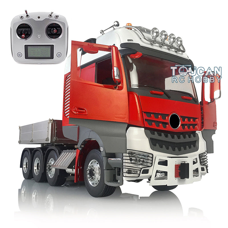 LESU 1/14 8*8 Unassembled Painted Tractor Truck RC Model Metal Chassis W/ Servo Motor Hopper W/O ESC Light Sound Controller