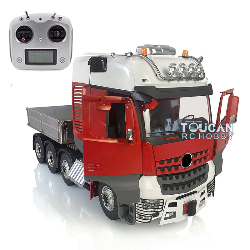 LESU 8*8 1/14 Metal Chassis RC Model Unassembled Painted Tractor Truck Kit W/ ESC Light Sound Servo Motor Controller W/O Battery