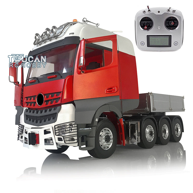 LESU 1/14 8*8 Unassembled Painted Tractor Truck RC Model Metal Chassis W/ Servo Motor Hopper W/O ESC Light Sound Controller