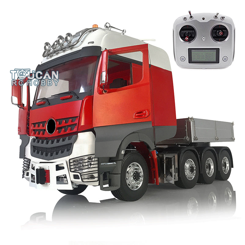 LESU 8*8 1/14 Metal Chassis RC Model Unassembled Painted Tractor Truck Kit W/ ESC Light Sound Servo Motor Controller W/O Battery