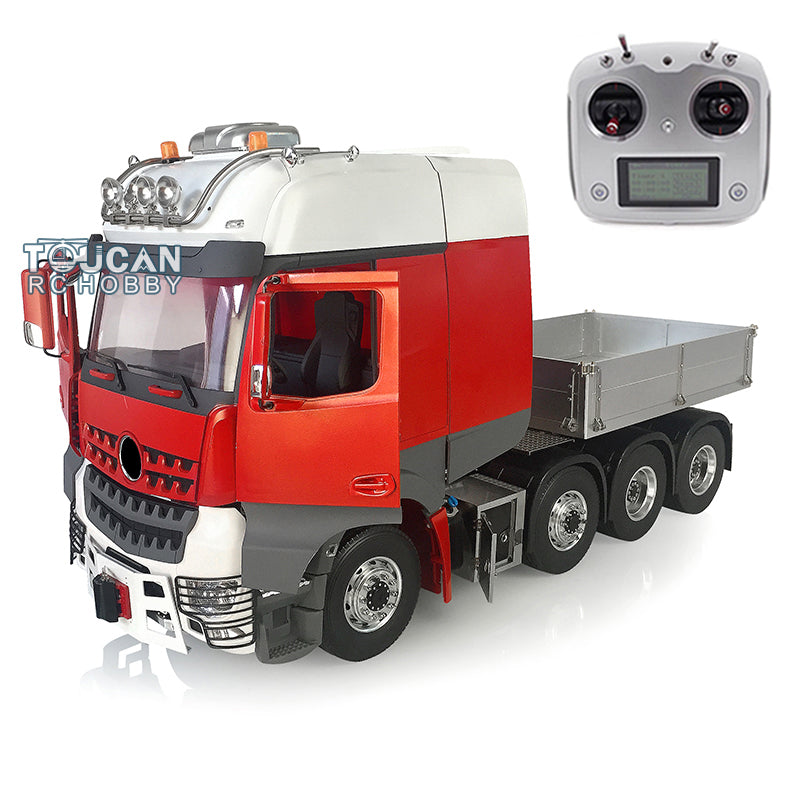 LESU 8*8 1/14 Metal Chassis RC Model Unassembled Painted Tractor Truck Kit W/ ESC Light Sound Servo Motor Controller W/O Battery