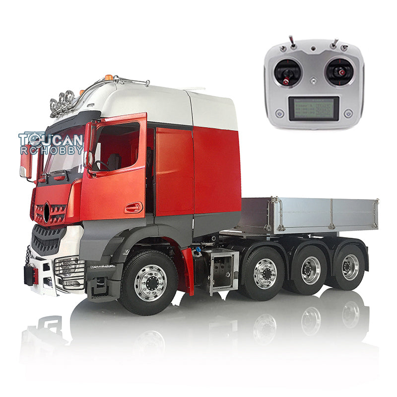 LESU 8*8 1/14 Metal Chassis RC Model Unassembled Painted Tractor Truck Kit W/ ESC Light Sound Servo Motor Controller W/O Battery