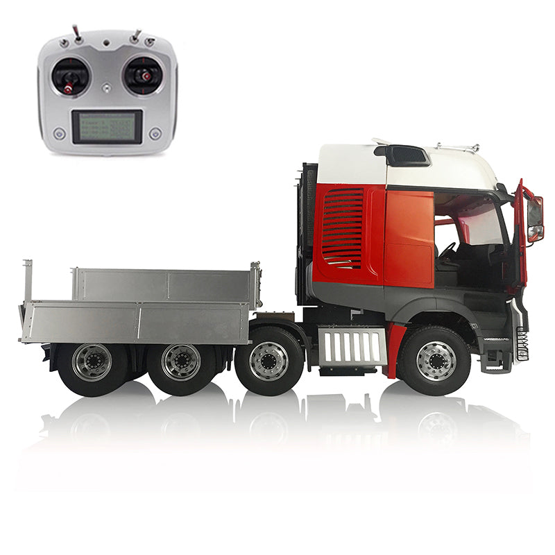 LESU 1/14 8*8 RC 3Speed Metal Chassis Tractor Truck Model RC DIY Cabin W/ Equipment Rack Bucket Light Sound Radio Controller