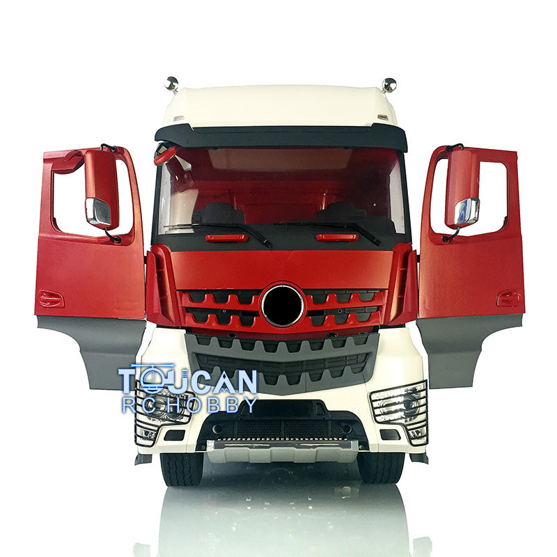 1/14 LESU Metal Chassis RC Model Unassembled Painted Tractor Truck W/ Bucket Hook Cabin Servo Motor W/O ESC Light Sound Controller