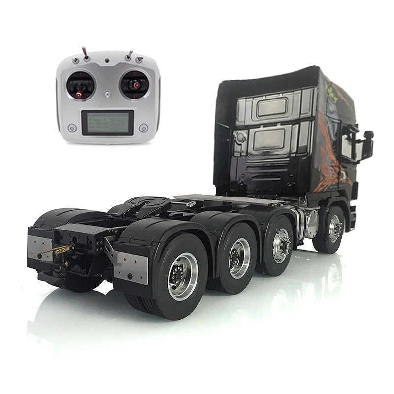 LESU 1/14 8*8 RC Tractor Truck Car Model Painted Metal Chassis W/ Highroof Cabin Set Receiver Servo Motor Light Sound System ESC