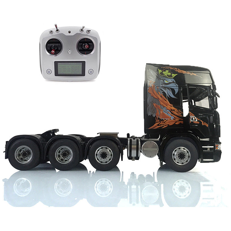 LESU 1/14 8*8 RC Tractor Truck Car Model Painted Metal Chassis W/ Highroof Cabin Set Receiver Servo Motor Light Sound System ESC