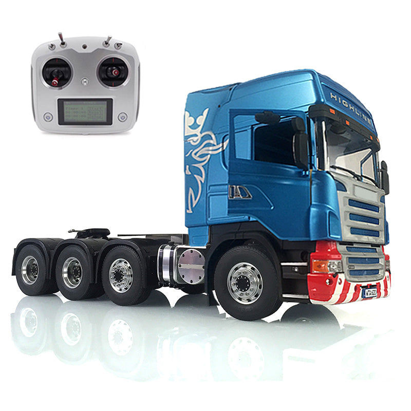 LESU 1/14 Scale 8*8 RC Tractor Truck Car Model Painted Metal Chassis W/ Light Sound ESC Cabin Set Servo 540 Motor 2Speed Gearbox