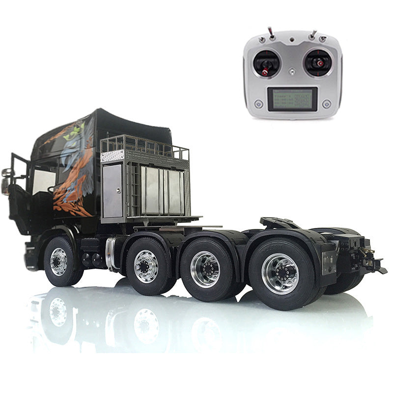 LESU 1/14 8*8 RC Tractor Truck Car Model Painted Metal Chassis W/ Highroof Cabin Set Receiver Servo Motor Light Sound System ESC