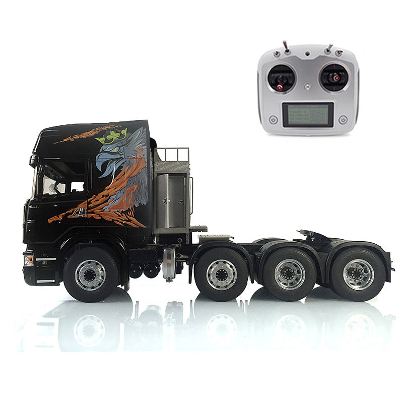 LESU 1/14 8*8 RC Tractor Truck Car Model Painted Metal Chassis W/ Highroof Cabin Set Receiver Servo Motor Light Sound System ESC