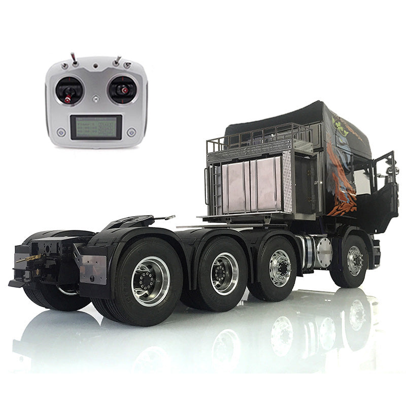 LESU 1/14 8*8 RC Tractor Truck Car Model Painted Metal Chassis W/ Highroof Cabin Set Receiver Servo Motor Light Sound System ESC