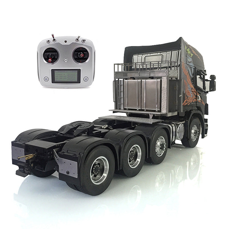 LESU 1/14 8*8 RC Tractor Truck Car Model Painted Metal Chassis W/ Highroof Cabin Set Receiver Servo Motor Light Sound System ESC