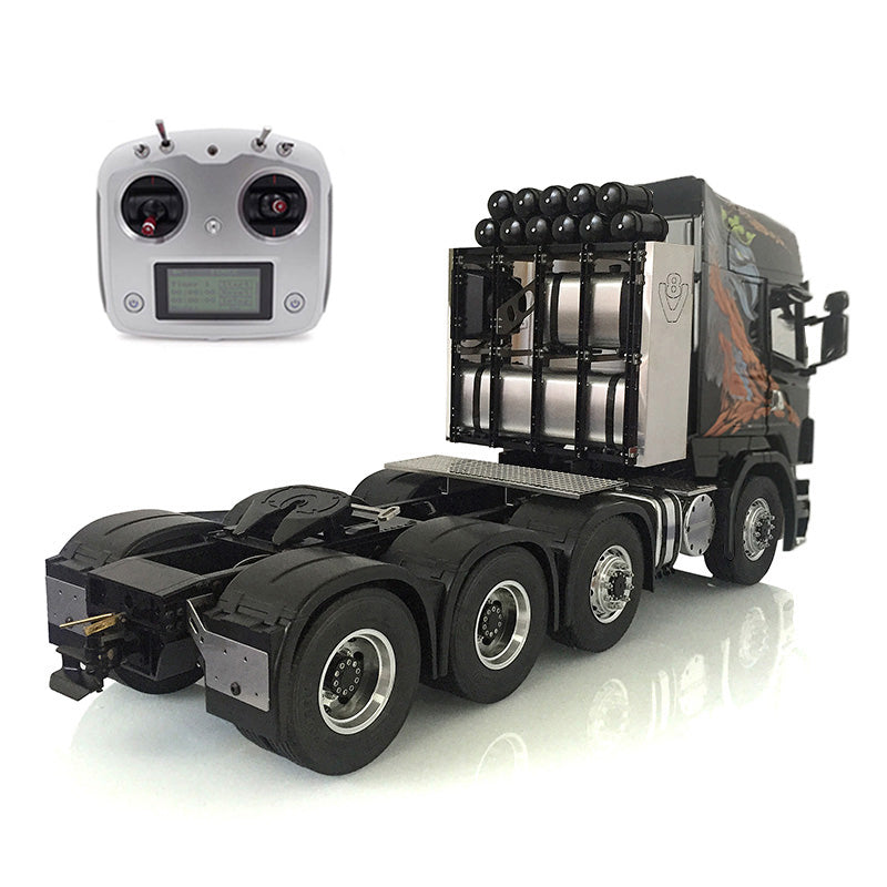 LESU 1/14 8*8 Kit Tractor Truck Car RC Model Painted Metal Chassis W/ Highroof Cabin Set 802C Servo Motor Light Sound System ESC