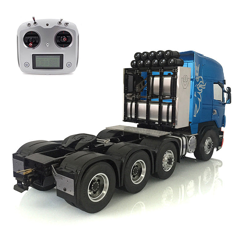 LESU 1/14 8*8 RC Tractor Truck Car Model Painted Metal Chassis W/ Light Sound System ESC Cabin Set Servo Motor 2Speed Gearbox