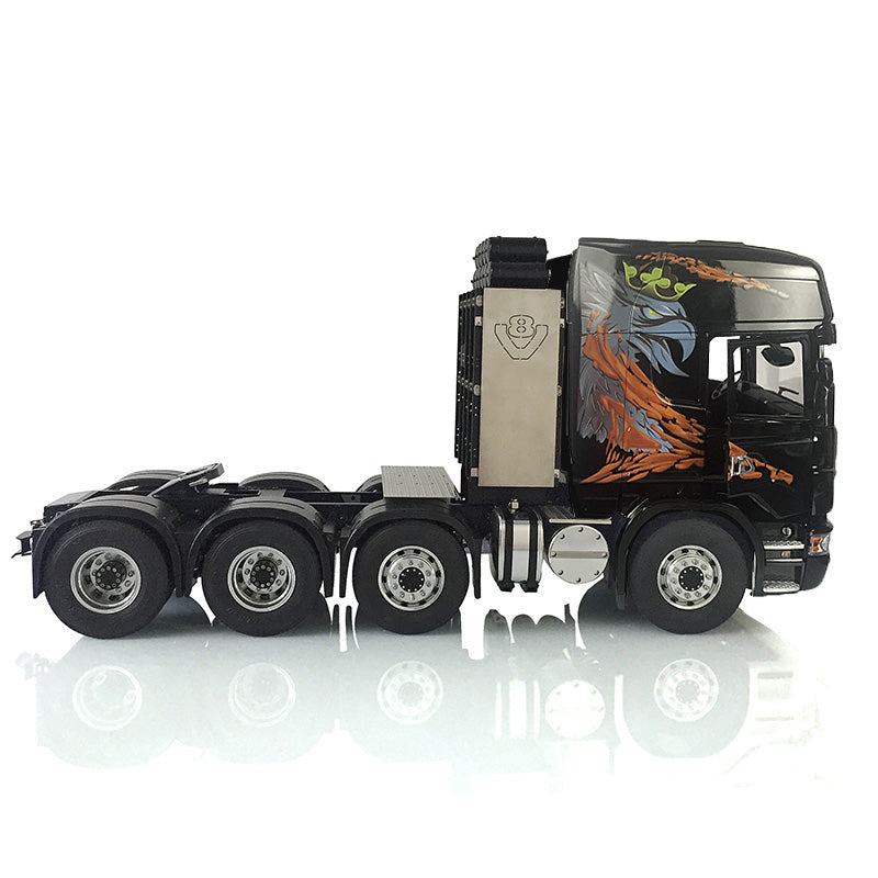 LESU 1/14 8*8 RC Tractor Truck Car Model Painted Metal Chassis W/ Highroof Cabin Set 802C Servo Motor W/O Light Sound System ESC