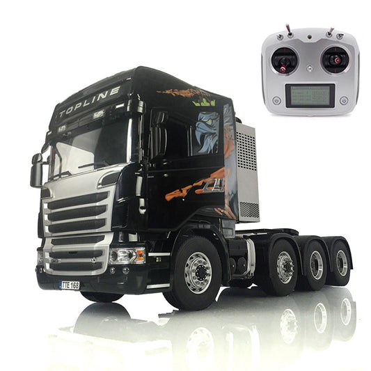 LESU 1/14 8*8 Kit Tractor Truck Car RC Model Painted Metal Chassis W/ Highroof Cabin Set 802C Servo Motor Light Sound System ESC