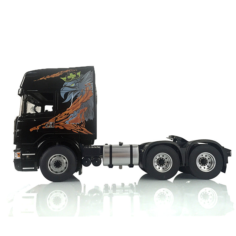 1/14 RC LESU 6*6 Radio Controlled Tractor Truck Metal Chassis Different Rock Unassembled Cabin High Roof RC Construction Vehicle