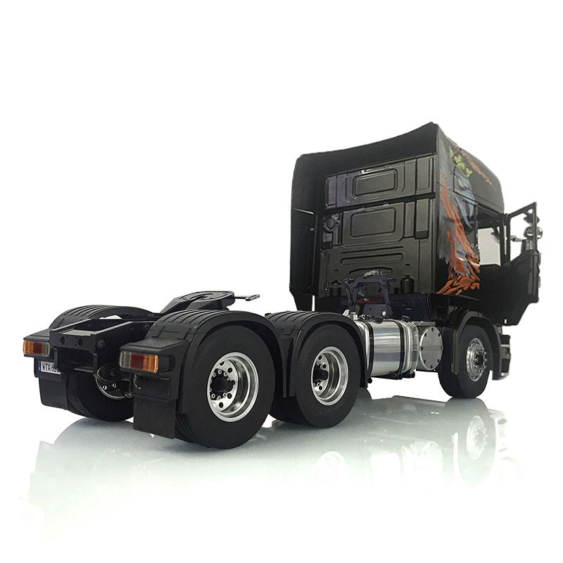 1/14 RC LESU 6*6 Radio Controlled Tractor Truck Metal Chassis Different Rock Unassembled Cabin High Roof RC Construction Vehicle