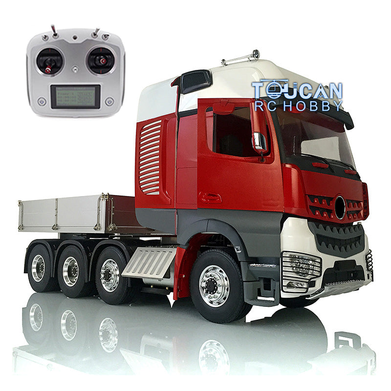 LESU 8*8 1/14 Metal Chassis RC Model Unassembled Painted Tractor Truck Kit W/ ESC Light Sound Servo Motor Controller W/O Battery