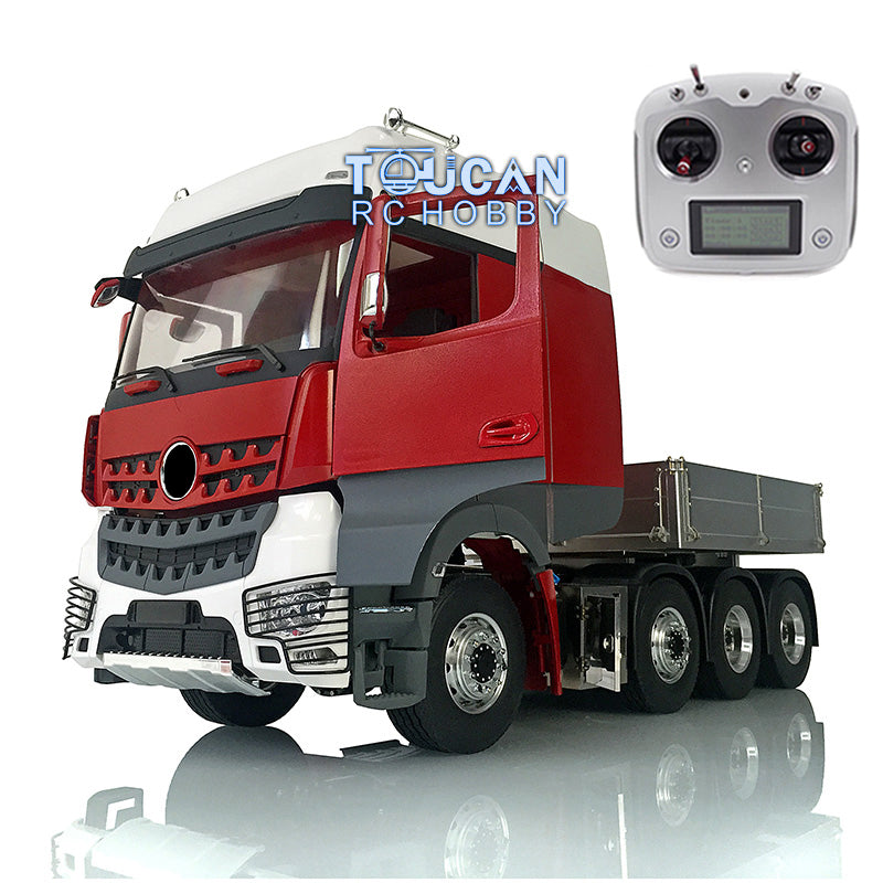 LESU 8*8 1/14 Metal Chassis RC Model Unassembled Painted Tractor Truck Kit W/ ESC Light Sound Servo Motor Controller W/O Battery