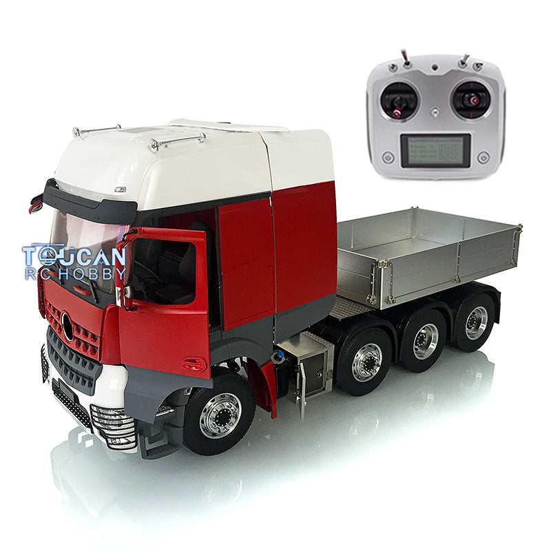 LESU 8*8 1/14 Metal Chassis RC Model Unassembled Painted Tractor Truck Kit W/ ESC Light Sound Servo Motor Controller W/O Battery