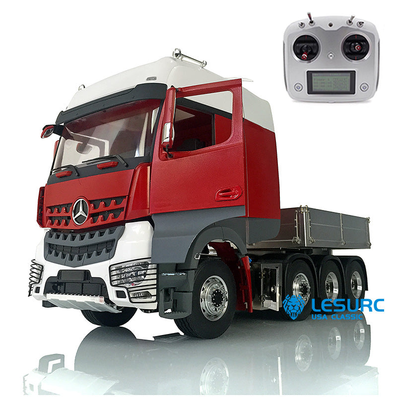 LESU 1/14 8*8 RC 3Speed Metal Chassis Tractor Truck Model RC DIY Cabin W/ Equipment Rack Bucket Light Sound Radio Controller