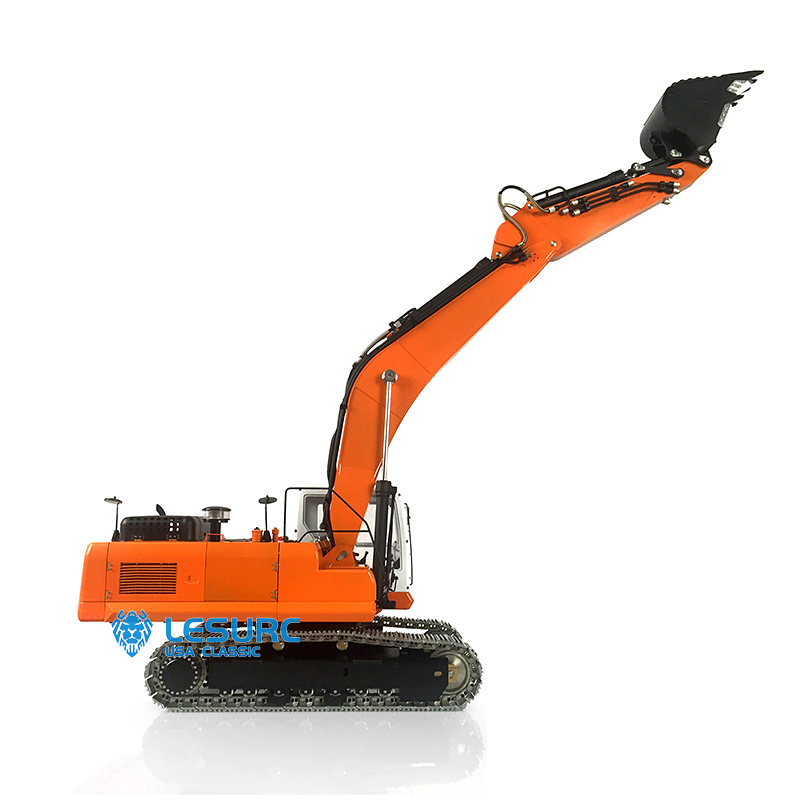 LESU PC360 1/14 Metal RC Excavator B0002 RTR Steel Alloy Hydraulic Digger Model with FlySky PL18EV Lite Controller Light System for Hobby Collectors