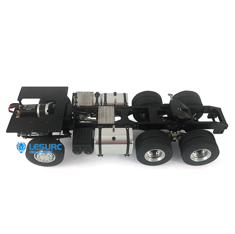 LESU 6x4 Metal Chassis with 2-Speed Transmission 540 Brushed Power Motor for 1/14 RC Tractor Truck DIY Builder Upgrade
