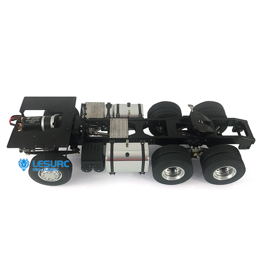 LESU 6x4 Metal Chassis with 2-Speed Transmission 540 Brushed Power Motor for 1/14 RC Tractor Truck DIY Builder Upgrade