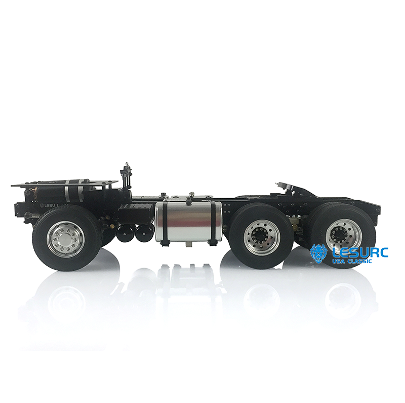 LESU 6x4 Metal Chassis with 2-Speed Transmission 540 Brushed Power Motor for 1/14 RC Tractor Truck DIY Builder Upgrade