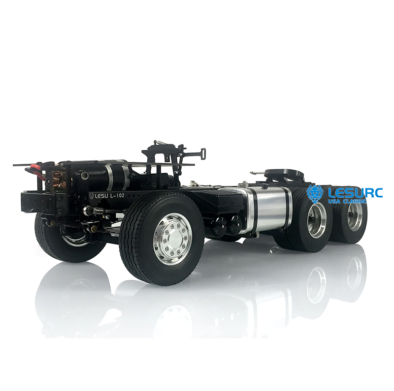 LESU 6x4 Metal Chassis with 2-Speed Transmission 540 Brushed Power Motor for 1/14 RC Tractor Truck DIY Builder Upgrade