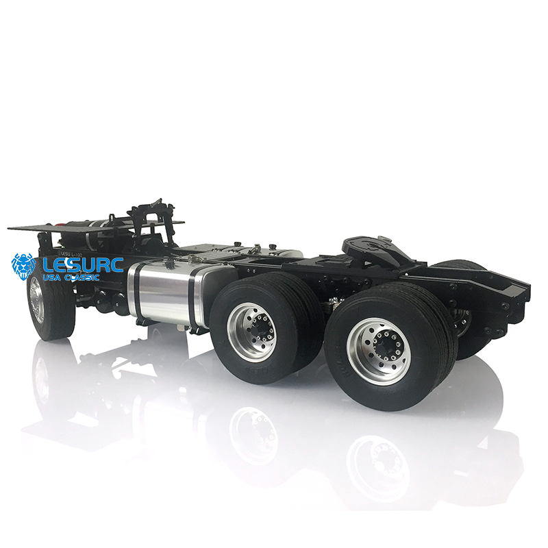 LESU 6x4 Metal Chassis with 2-Speed Transmission 540 Brushed Power Motor for 1/14 RC Tractor Truck DIY Builder Upgrade