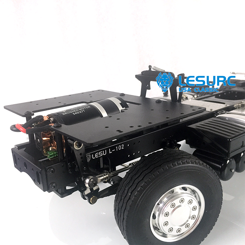 LESU 6x4 Metal Chassis with 2-Speed Transmission 540 Brushed Power Motor for 1/14 RC Tractor Truck DIY Builder Upgrade
