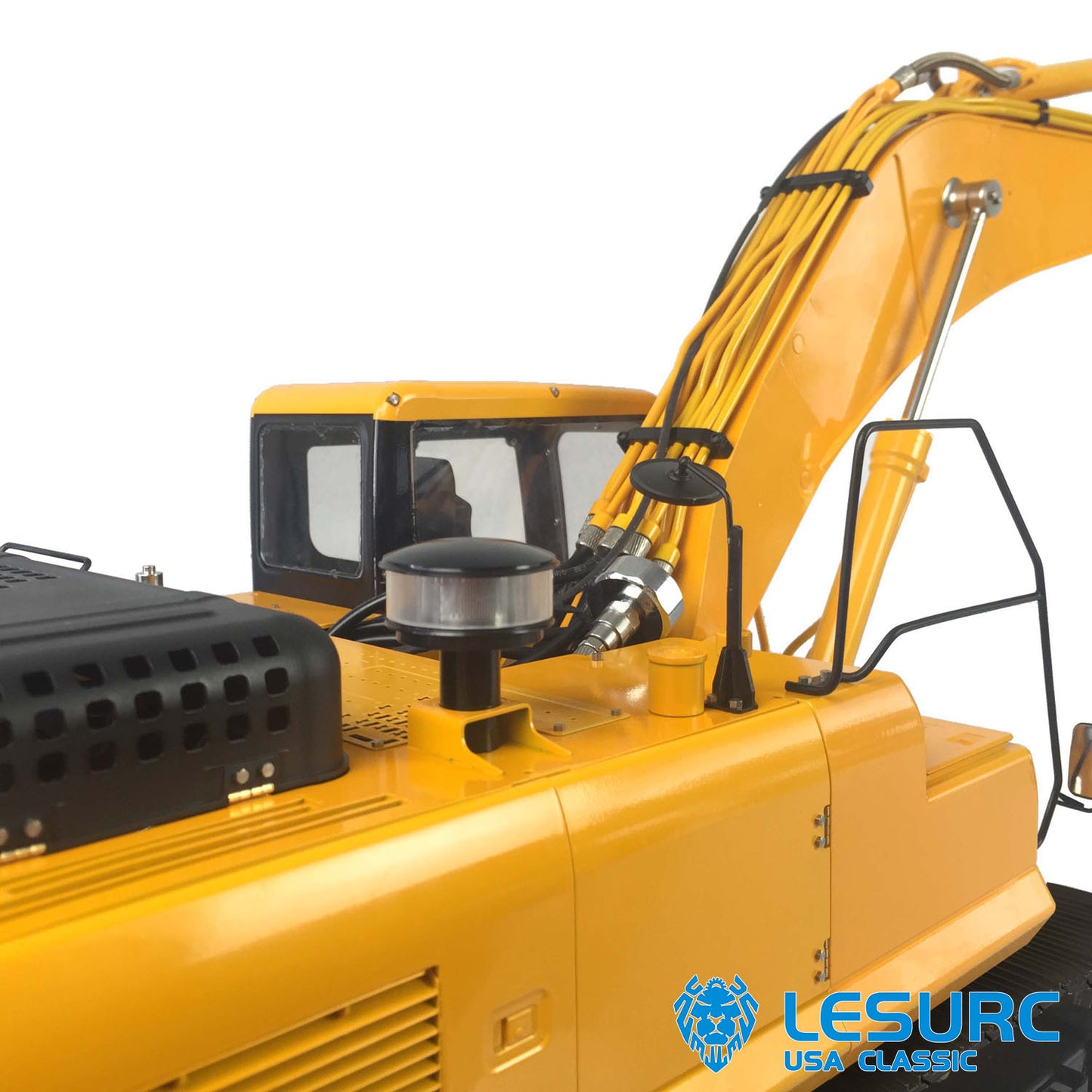 LESU PC360 1/14 Metal RC Excavator B0002 RTR Steel Alloy Hydraulic Digger Model with FlySky PL18EV Lite Controller Light System for Hobby Collectors
