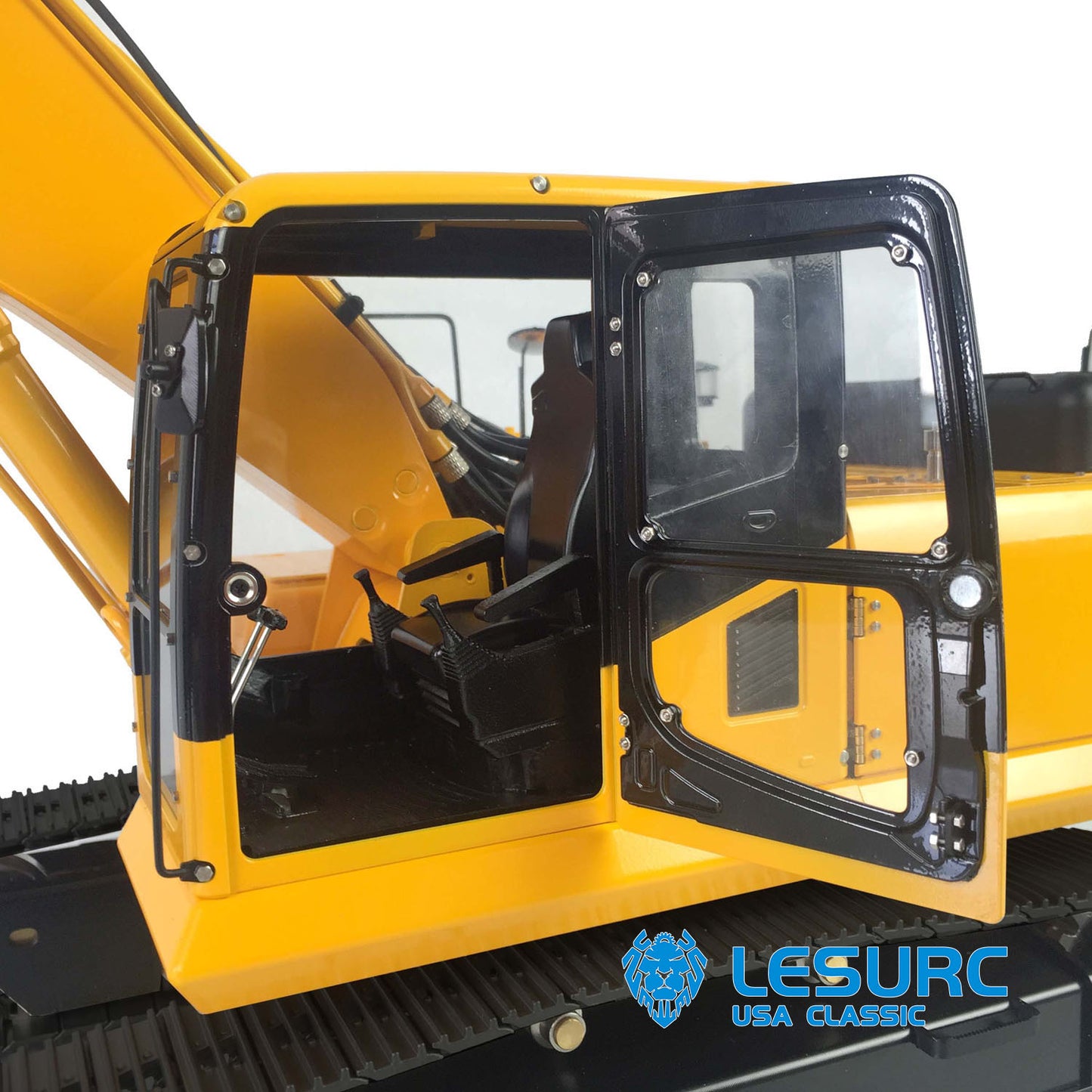 LESU PC360 1/14 Metal RC Excavator B0002 RTR Steel Alloy Hydraulic Digger Model with FlySky PL18EV Lite Controller Light System for Hobby Collectors