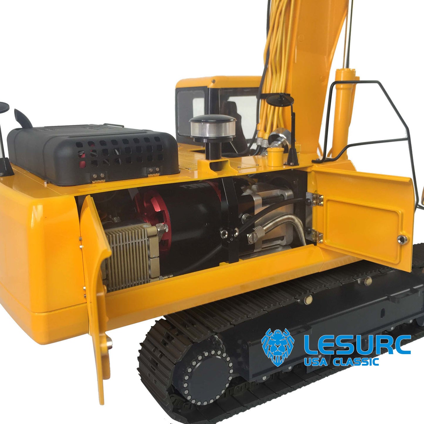LESU PC360 1/14 Metal RC Excavator B0002 RTR Steel Alloy Hydraulic Digger Model with FlySky PL18EV Lite Controller Light System for Hobby Collectors