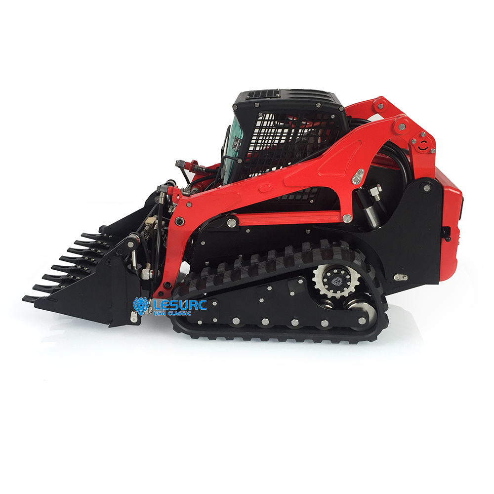 LESU 1/14 RC Hydraulic Aoue-LT5 Tracked Skid-Steer Loader Metal Remote Control Construction Vehicle RTR Model Lights Battery