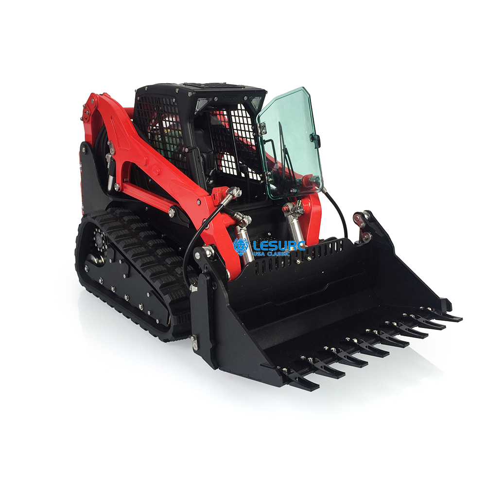 LESU 1/14 RC Hydraulic Aoue-LT5 Tracked Skid-Steer Loader Metal Remote Control Construction Vehicle RTR Model Lights Battery