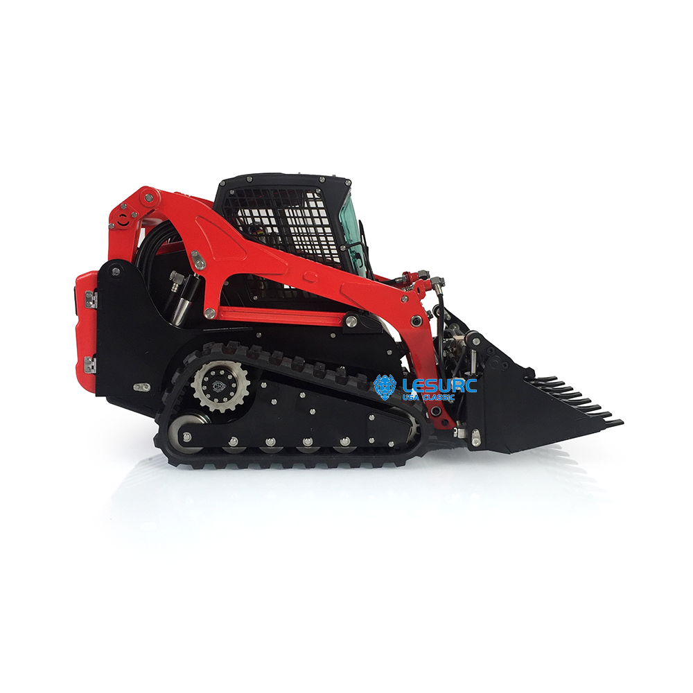 LESU 1/14 RC Hydraulic Aoue-LT5 Tracked Skid-Steer Loader Metal Remote Control Construction Vehicle RTR Model Lights Battery