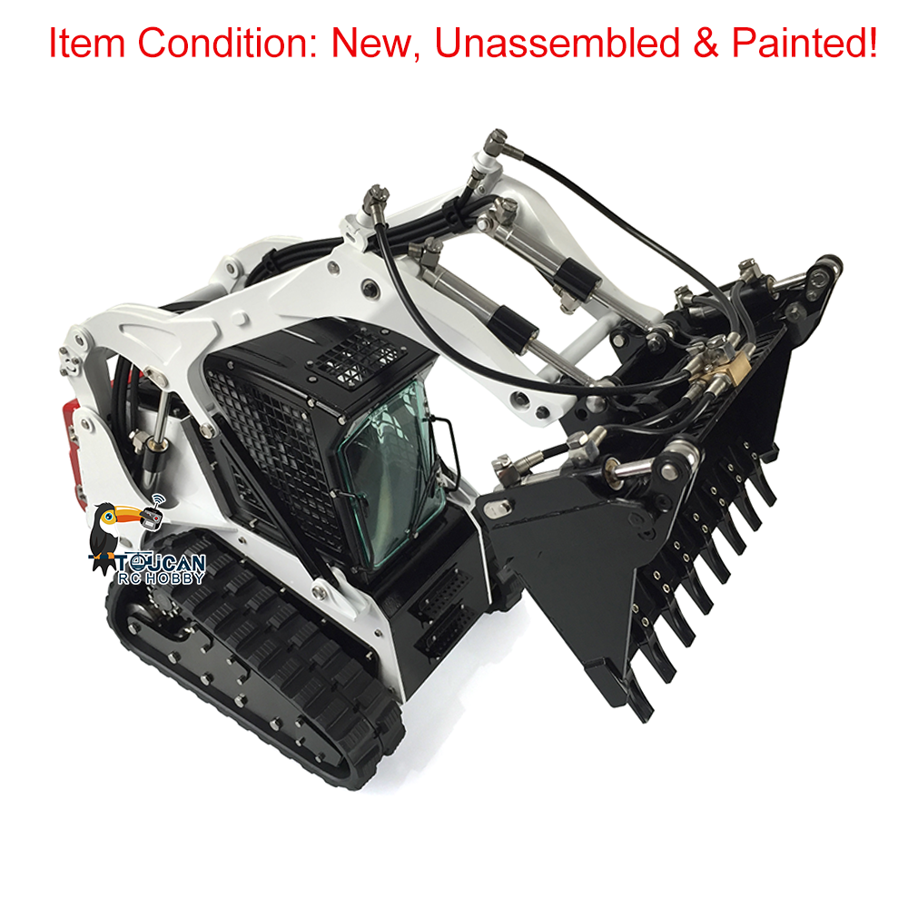 LESU Aoue B0008 LT5 Metal 1/14 Remote Control Hydraulic Tracks Skid-Steer Loader Vehicle With Sound Light Unassembled Model