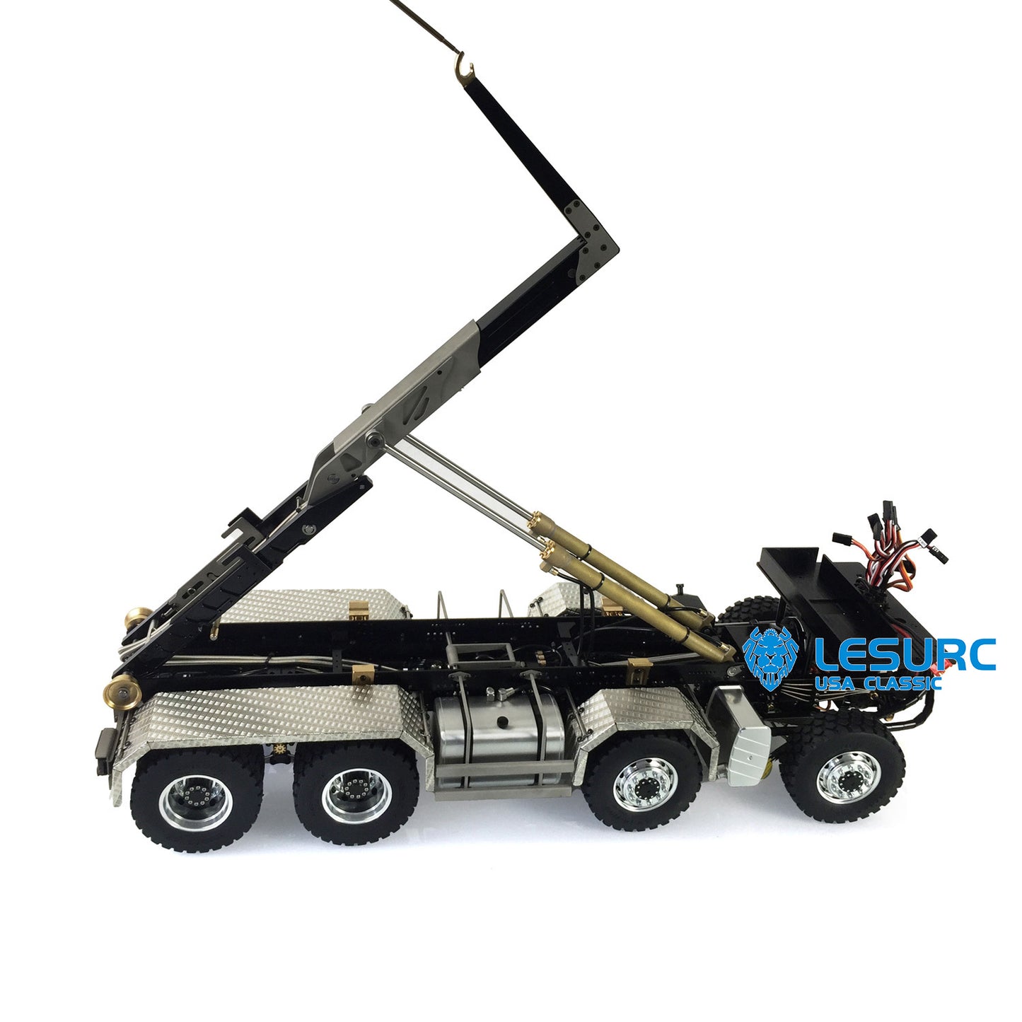 LESU 1/14 TGS 8*8 Hydraulic Dumper for Remote Controlled Truck Roll On/Off Tipper W/ Sound Light System Motor Servo