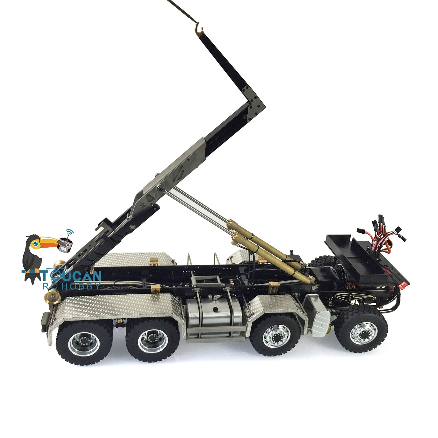 LESU 1/14 TGS 8*8 Hydraulic Dumper for Remote Controlled Truck Roll On/Off Tipper W/ Sound Light System Motor Servo