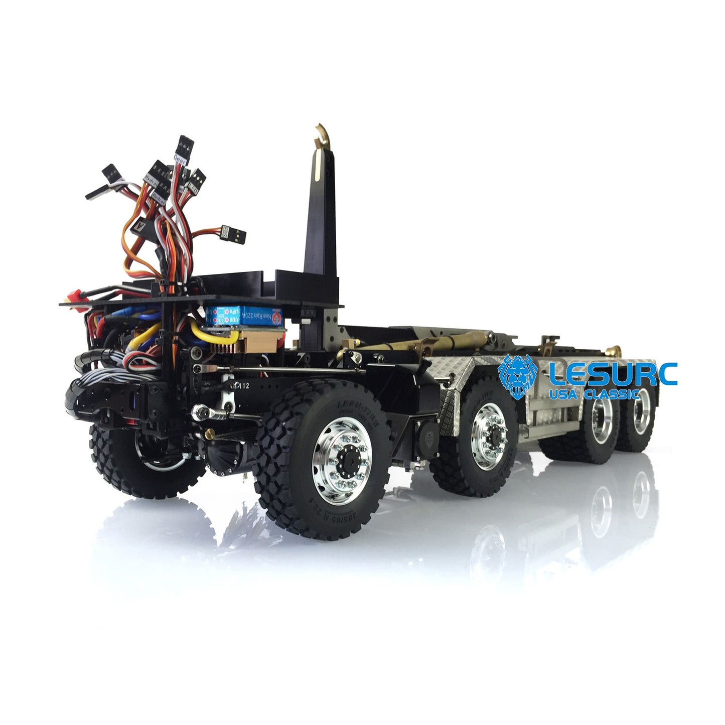 LESU 1/14 TGS 8*8 Hydraulic Dumper for Remote Controlled Truck Roll On/Off Tipper W/ Sound Light System Motor Servo